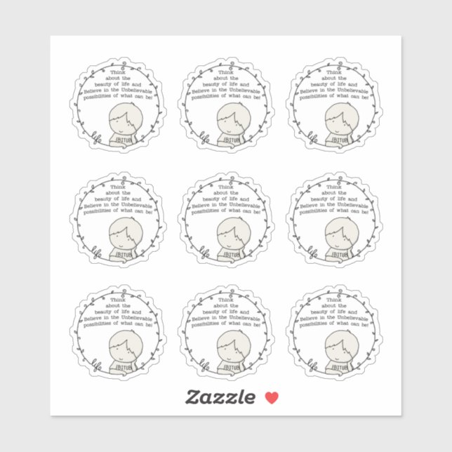 Livets skönhet klistermärken (Ark)