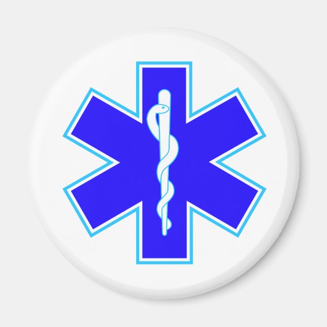 Livets stjärna (ambulans) magnet (Framsidan)