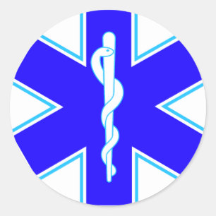 Livets stjärna (ambulans) runt klistermärke