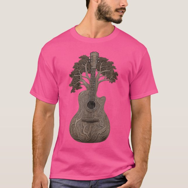 Livets träd Acoustic Guitar T Shirt (Framsida)