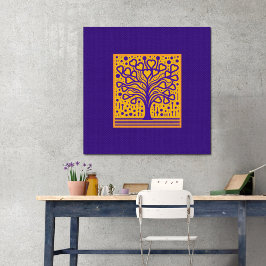 Livets träd Art-utskrift för Heart Blommar Poster