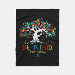 Livets träd Autism Awareness Month Puzzle Asd Sup Fleecefilt