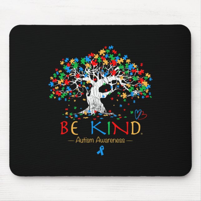 Livets träd Autism Awareness Month Puzzle Asd Sup Musmatta (Framsidan)