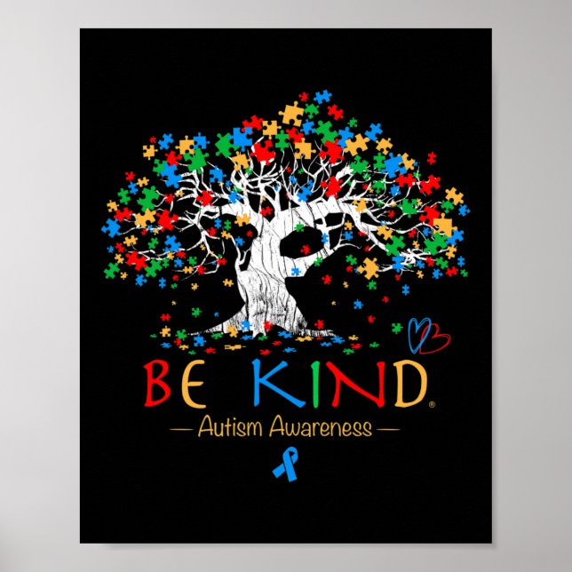 Livets träd Autism Awareness Month Puzzle Asd Sup Poster (Framsidan)