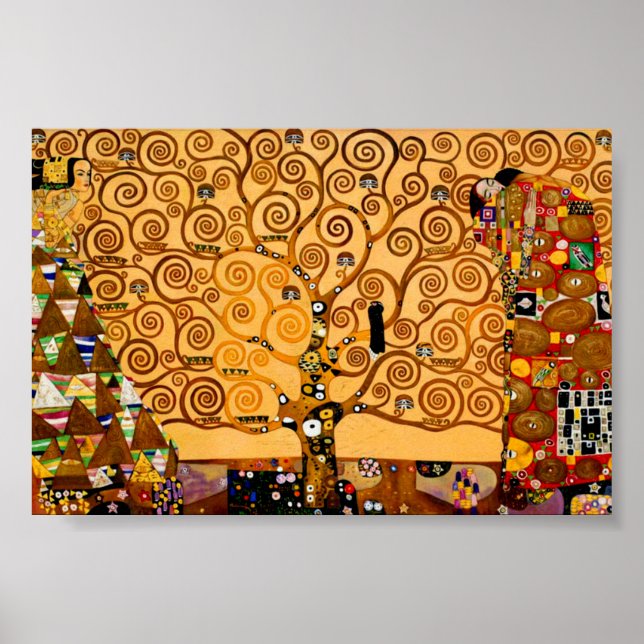 Livets träd av Gustav Klimt Fine Art Poster (Framsidan)