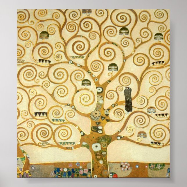 Livets träd av Gustav Klimt Poster (Framsidan)