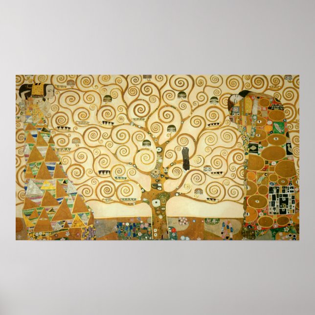 Livets träd av Gustav Klimt Poster (Framsidan)