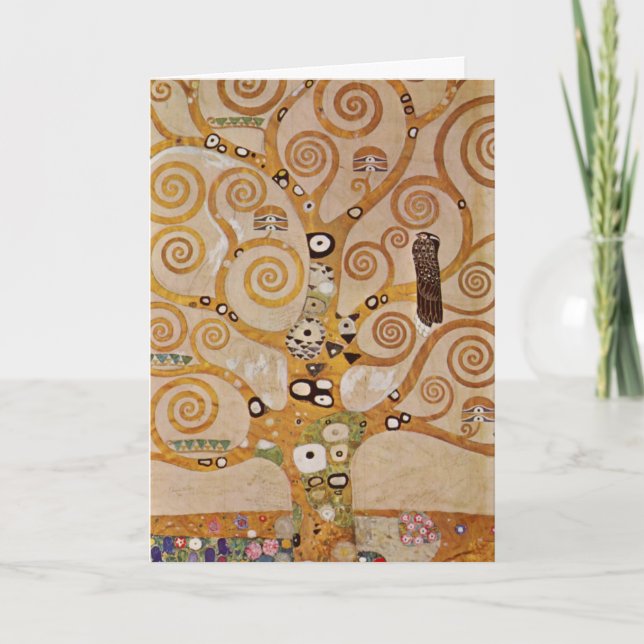 Livets träd av Gustav Klimt, Stylized Art nouveau Kort (Framsida)