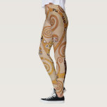 Livets träd av Gustav Klimt, Stylized Art nouveau Leggings<br><div class="desc">Livets träd (1905-1911) av Gustav Klimt. Livets träd är en vintage-Art nouveau-målning där kunskapens träd ifrågasätter den svarta fågel som ber, dödssymbolen. Den normala livscykeln enligt Freud och Klimt. Stoclet Frieze är en serie symbolpaneler och Gustav Klimts sista underbara verk. De var målade i matsalen i Palais Stoclet i Bryssel...</div>