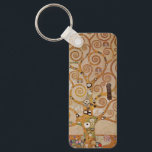 Livets träd av Gustav Klimt, Stylized Art nouveau Nyckelring<br><div class="desc">Livets träd (1905-1911) av Gustav Klimt. Livets träd är en vintage-Art nouveau-målning där kunskapens träd ifrågasätter den svarta fågel som ber, dödssymbolen. Den normala livscykeln enligt Freud och Klimt. Stoclet Frieze är en serie symbolpaneler och Gustav Klimts sista underbara verk. De var målade i matsalen i Palais Stoclet i Bryssel...</div>