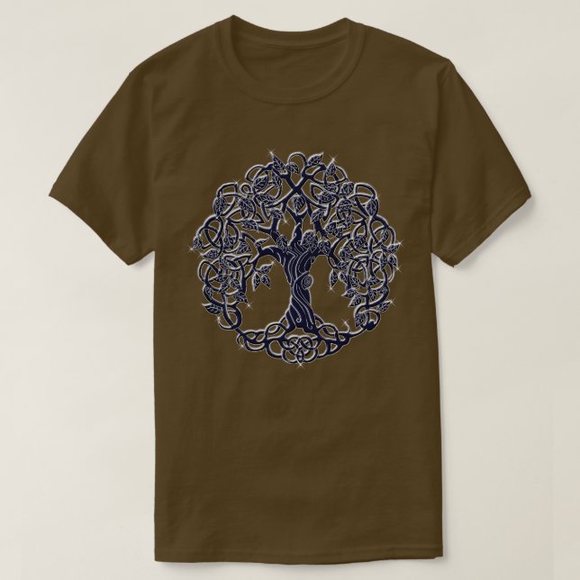 Livets träd blå t shirt (Design framsida)