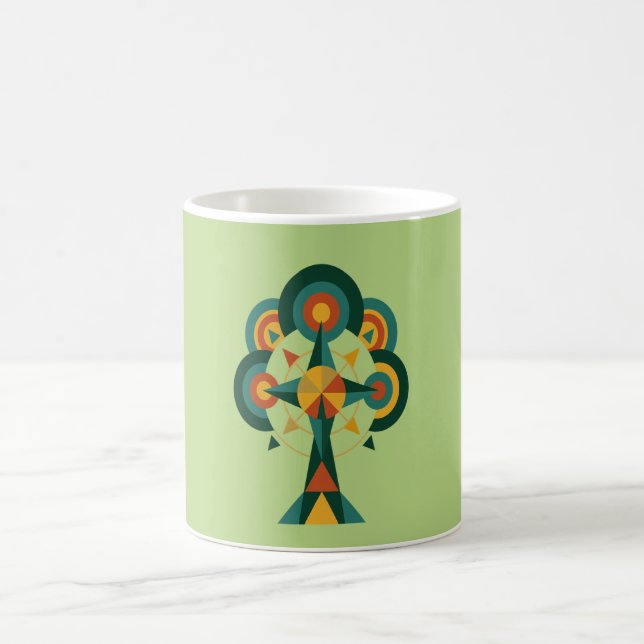 Livets träd Boho Mandala Konst Kaffemugg (Center)