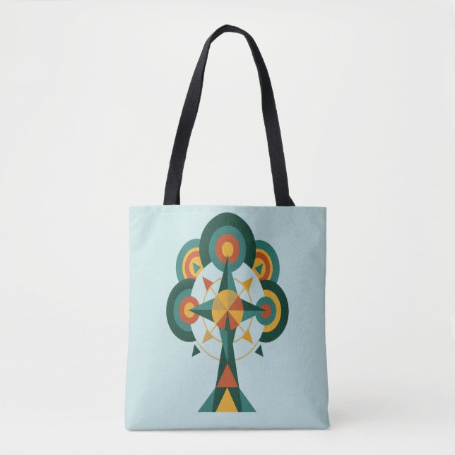 Livets träd Boho Mandala konst Tygkasse (Framsida)