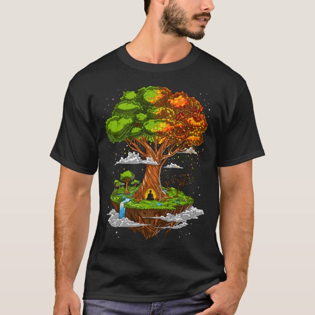 Livets Träd Buddha T Shirt (Framsida)