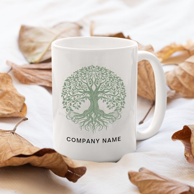 Livets träd Business Logotyp Kaffemugg (Skapare uppladdad)