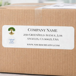 Livets träd Business Logotyp-säljfrämjande materia Returadress Etikett