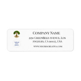 Livets träd Business Logotyp-säljfrämjande materia Returadress Etikett