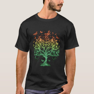 Livets träd Butterfly Natature Älskare Conservatio T Shirt