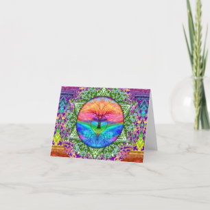 Livets träd Calming Rainbow Tack Kort