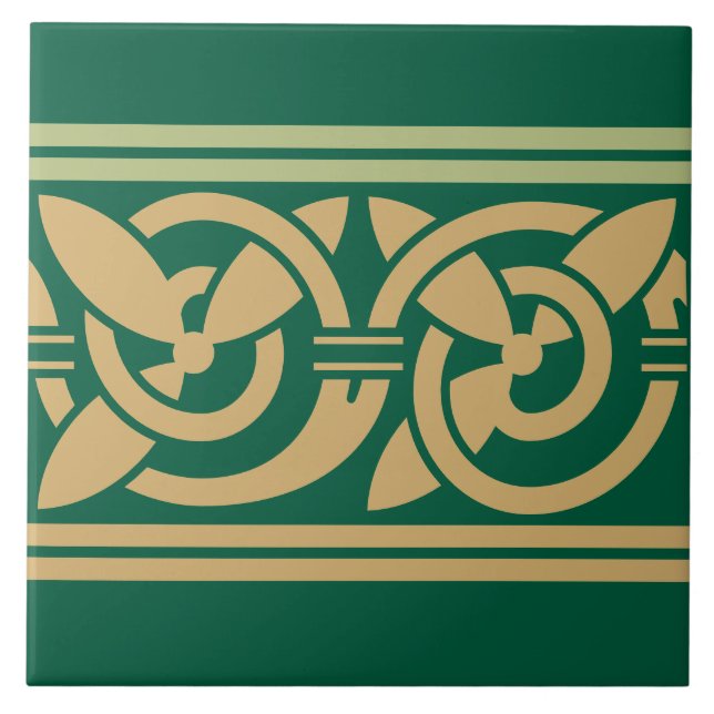 Livets träd Celtic Mönster Frieze Kakelplatta (Framsidan)