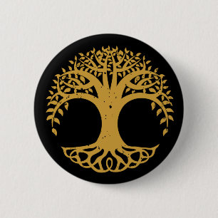 Livets träd Celtic Symbol Knapp