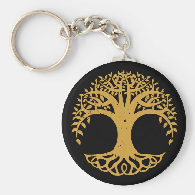 Livets träd Celtic Symbol Nyckelring (Framsidan)