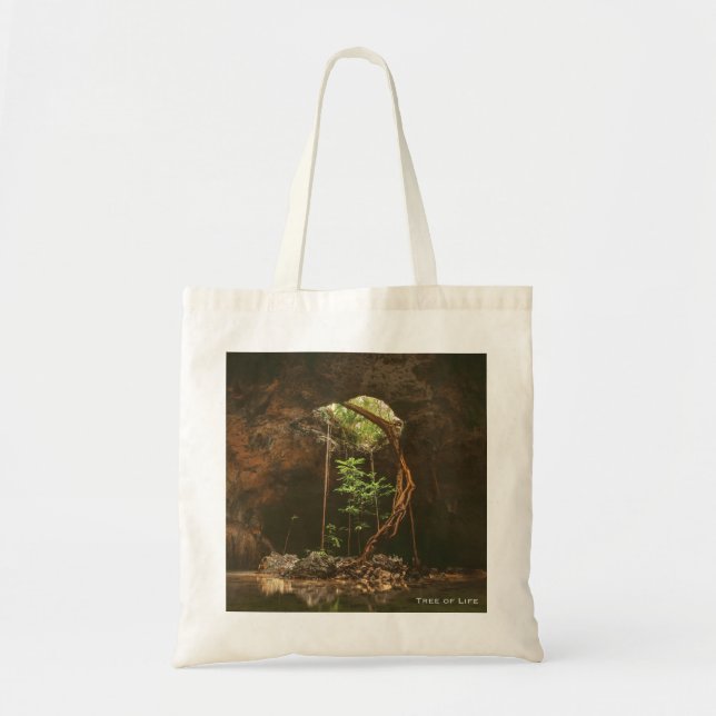 Livets träd Christian Faith Tote Bag Tygkasse (Framsidan)