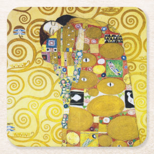 Livets träd (detalj), Klimt Underlägg Papper Kvadrat