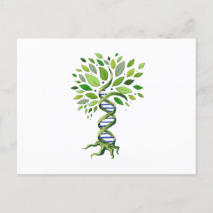 livets träd DNA Genetics Biology Environment Meddelande Vykort