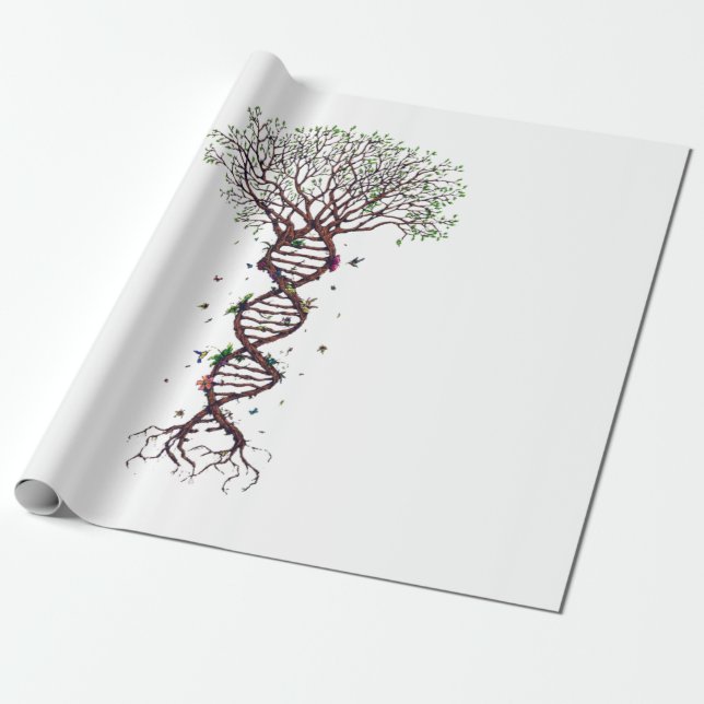 Livets träd DNA Genetics Biology Environment Presentpapper (Utrullad)