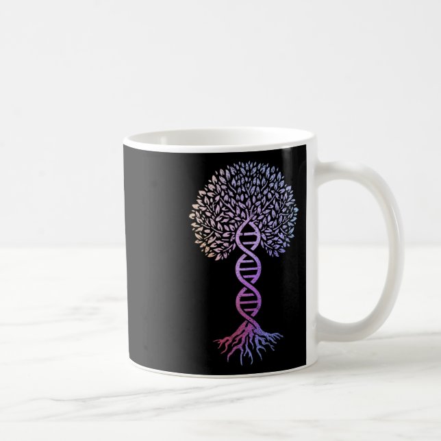Livets träd Dna Science Genetics Earth Day Geneal Kaffemugg (Höger)