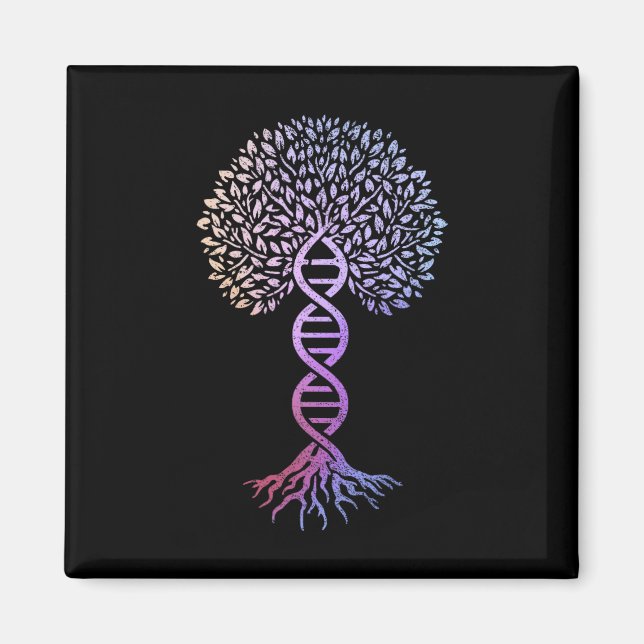 Livets träd Dna Science Genetics Earth Day Geneal Magnet (Framsidan)