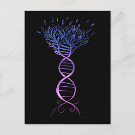 Livets träd DNA Strand Genealogy Träd Vykort
