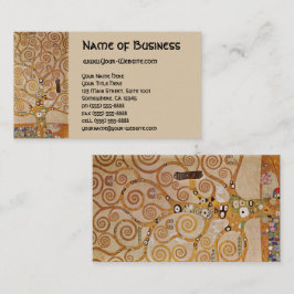 Livets träd efter Klimt, Stylized Art nouveau-symb Visitkort