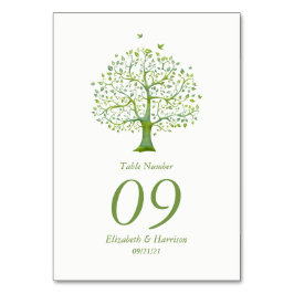 Livets träd, Elegant bröllop Bordsnummer