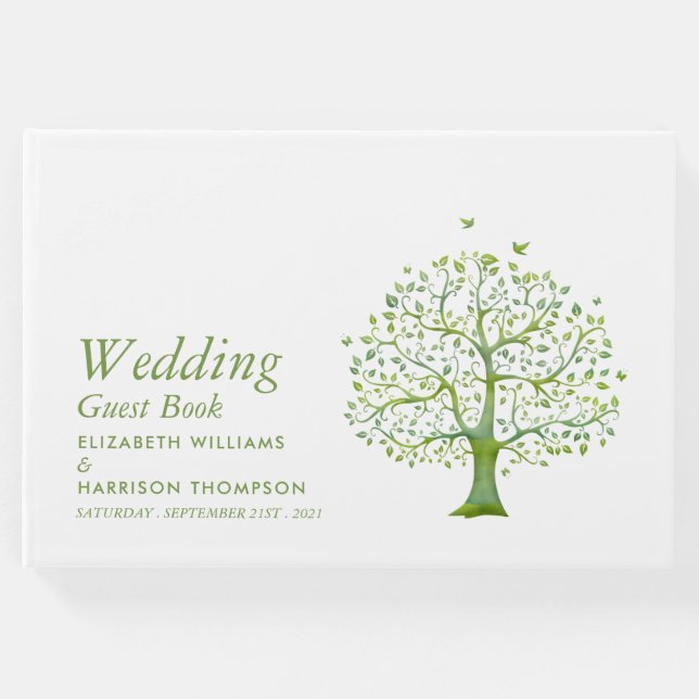 Livets träd, Elegant bröllop Gästböcker (Framsida)