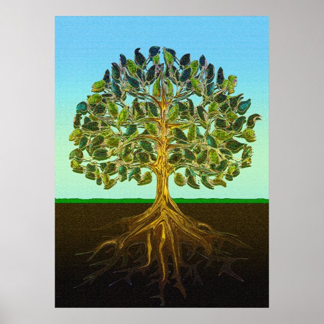 Livets träd enkla nöjen Life Poster (Framsidan)