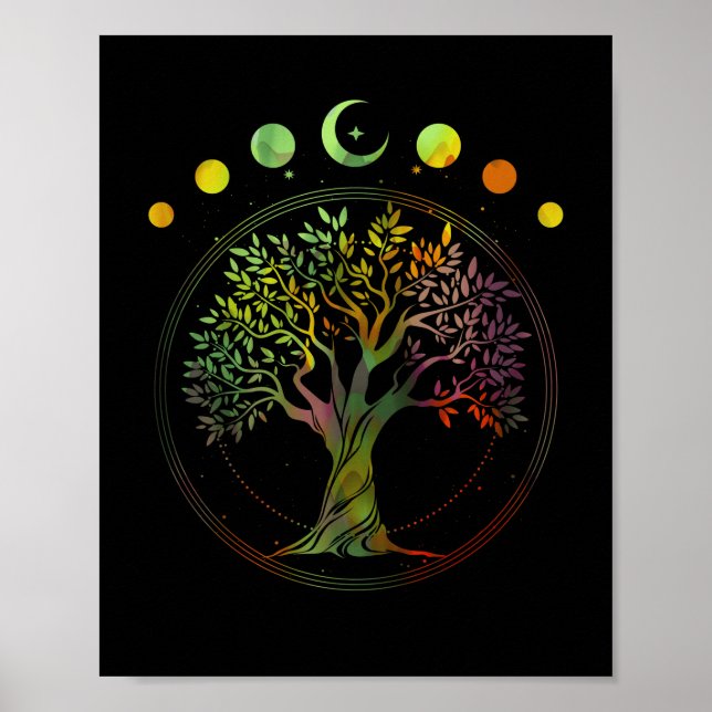 Livets träd-faserna Måne Poster (Framsidan)