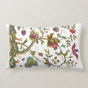 Livets träd Faux Jacobean Embroidery Pillow Lumbarkudde