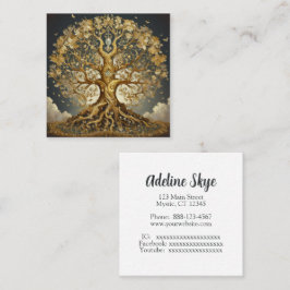 Livets träd fyrkantigt visitkort