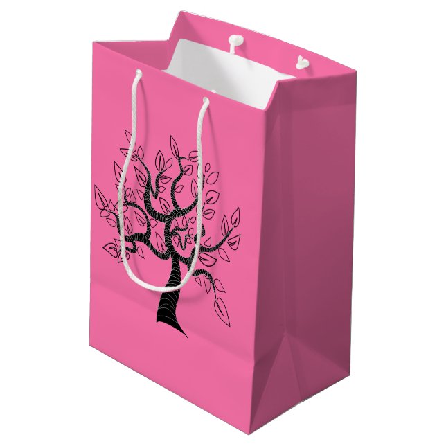 Livets träd Gift Bag - Anpassningsbar Färg (Baksidan Vinklad)