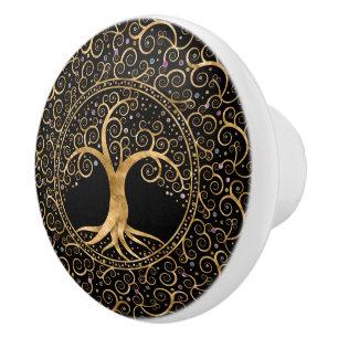 Livets träd Golden Spiral och Gemstones Knopp