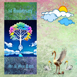 Livets träd Greenery Clouds 1:a årsdagen Party Pappersservett