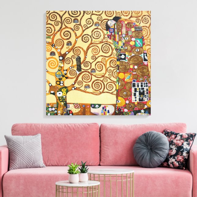 Livets träd | Gustav Klimt | Canvastryck (Insitu (Vardagsrum))