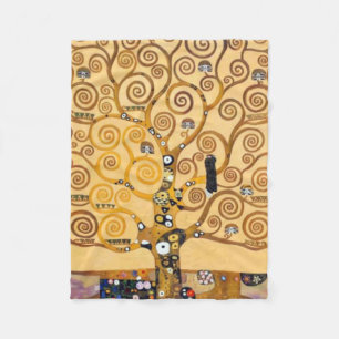 Livets träd Gustav Klimt Fleecefilt