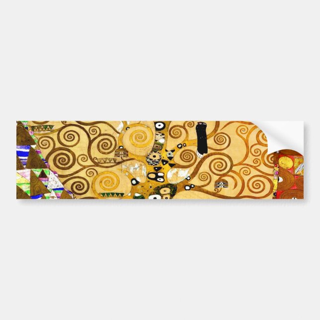 Livets träd Gustav Klimt Nouveau Bildekal (Framsidan)