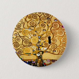 Livets träd Gustav Klimt Nouveau Knapp