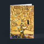 Livets träd Gustav Klimt Nouveau Kort<br><div class="desc">Livets träd (1909) är en vacker målning av Wiens sekreterare Gustav Klimt. Hans konst är känd för att måla med ren guld och är vibrerande och roligt. Livets träd är en klassisk art nouveau-målning.</div>