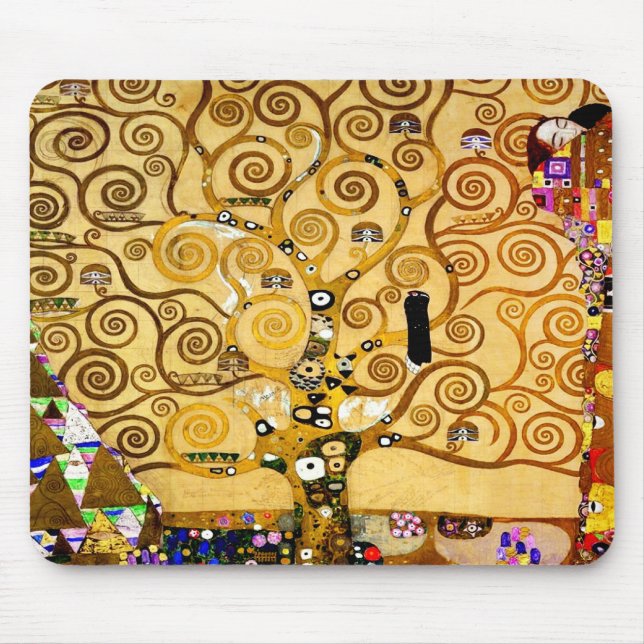 Livets träd Gustav Klimt Nouveau Musmatta (Framsidan)