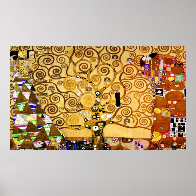Livets träd Gustav Klimt Nouveau Poster (Framsidan)